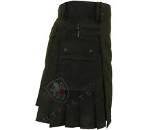 Load image into Gallery viewer, Utility Kilt – GlenTorin, Black Ripstop
