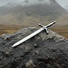 Load image into Gallery viewer, Highland Warrior Claymore Sword Kilt Pin - Handmade in Scotland
