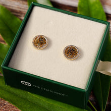 Load image into Gallery viewer, Celtic Tree of Life™ 18K Yellow Gold Diamond Earrings
