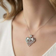 Load image into Gallery viewer, Celtic Wolf Love Necklace in Sterling Silver
