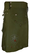 Load image into Gallery viewer, Utility Kilt – GlenTorin, Olive Green
