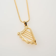 Load image into Gallery viewer, Celtic Harp™ 18K Yellow Gold Pendant
