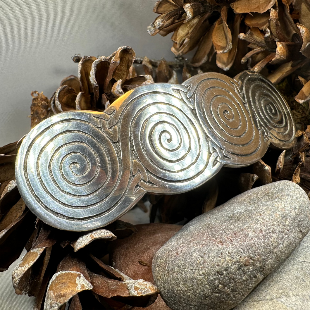 Newgrange Celtic Spiral Hair Clip