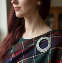 Load image into Gallery viewer, Cahir Celtic Trinity Knot Tartan Pin - Handmade in Scotland
