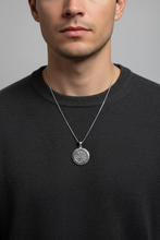 Load image into Gallery viewer, Protect Us Saint Michael Pendant in Sterling Silver

