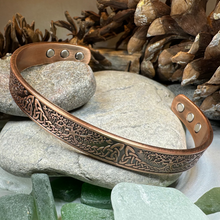 Load image into Gallery viewer, Slim Tree of Life Copper Cuff Bracelet
