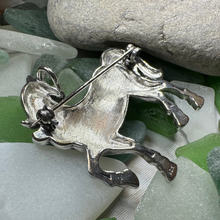 Load image into Gallery viewer, Elegant Marcasite Unicorn of Scotland Pin - Handmade
