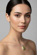 Load image into Gallery viewer, Connemara Marble Irish Rectangle Necklace in Sterling Silver
