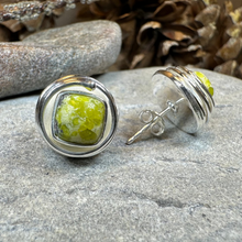 Load image into Gallery viewer, Connemara Marble Celtic Spiral Post Earrings
