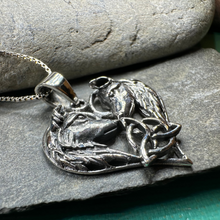 Load image into Gallery viewer, Wolf Lovers Necklace in Sterling Silver

