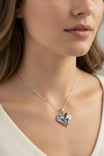 Load image into Gallery viewer, Wolf Lovers Necklace in Sterling Silver
