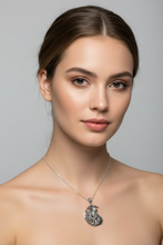 Load image into Gallery viewer, Mac Tíre Wolf Necklace in Sterling Silver
