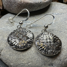 Load image into Gallery viewer, Irish Saint Bridgit's Cross Earrings in Sterling Silver
