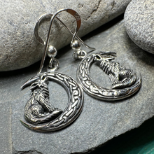 Load image into Gallery viewer, Arkyn Wolf Moon Earrings in Sterling Silver
