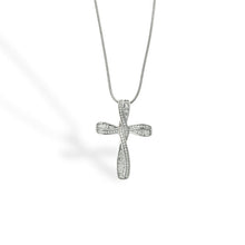 Load image into Gallery viewer, Infinity Cross™ 18K White Gold Pendant
