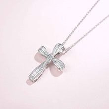 Load image into Gallery viewer, Infinity Cross™ 18K White Gold Pendant
