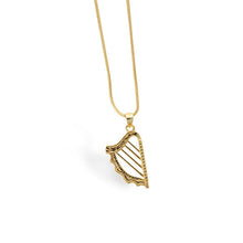 Load image into Gallery viewer, Celtic Harp™ 18K Yellow Gold Pendant
