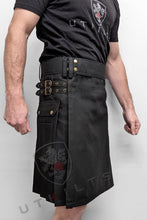 Load image into Gallery viewer, Utility Kilt – GlenLoch, Black
