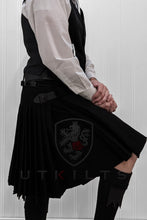 Load image into Gallery viewer, Traditional Kilt - Premium Wool, Solid Black
