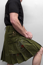 Load image into Gallery viewer, Utility Kilt – GlenLoch, Olive Green
