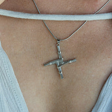 Load image into Gallery viewer, St. Brigid&#39;s Cross™ 18K White Gold Pendant
