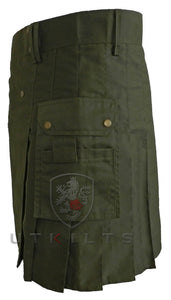 Utility Kilt – GlenCrae, Olive Green