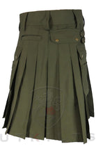 Load image into Gallery viewer, Utility Kilt – GlenTorin, Olive Green Ripstop
