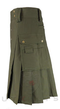 Load image into Gallery viewer, Utility Kilt – GlenTorin, Olive Green Ripstop
