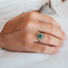 Load image into Gallery viewer, Celtic Knot™ 18K Emerald Ring
