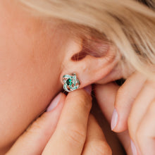 Load image into Gallery viewer, Celtic Knot™ 18K Emerald Earrings
