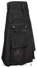 Load image into Gallery viewer, Utility Kilt – GlenLoch, Black
