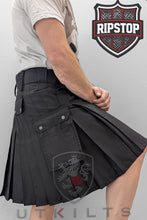Load image into Gallery viewer, Utility Kilt – Ultimate Ripstop, Black
