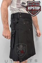 Load image into Gallery viewer, Utility Kilt – Ultimate Ripstop, Black
