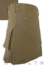 Load image into Gallery viewer, Utility Kilt – Ultimate Ripstop, Dark Khaki
