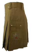 Load image into Gallery viewer, Utility Kilt – Ultimate Ripstop, Dark Khaki

