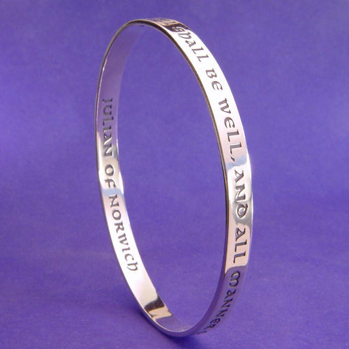 All Shall Be Well (Julian of Norwich) Bangle Bracelet - Celtic Reader