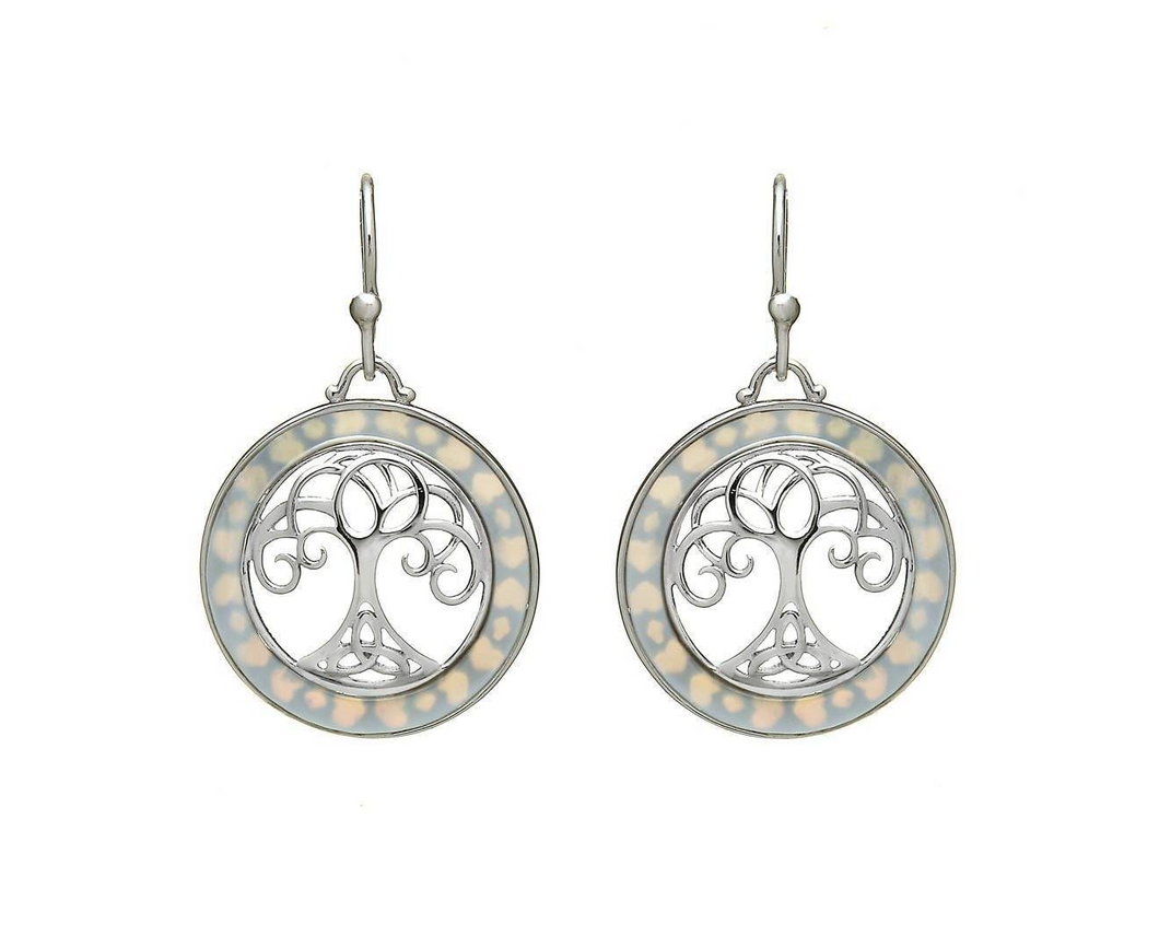 Celtic Tree of Life Mother of Pearl Earrings