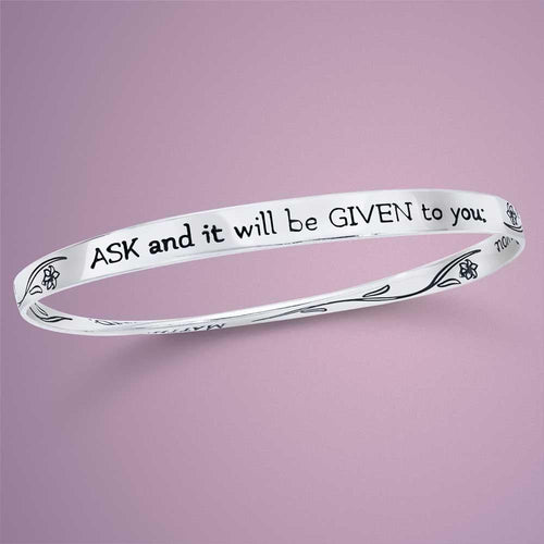 Ask and It Will Be Given to You (Matthew 7:7 - 11) - Mobius Bracelet - Celtic Reader