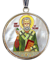 Load image into Gallery viewer, Pearl Saint Patrick Silver Plated Mother of Pearl Necklace Jewelry
