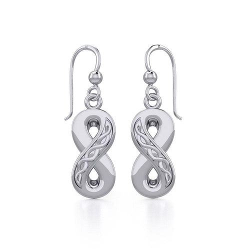 Celtic Infinity Sterling Silver Earrings - Celtic Reader