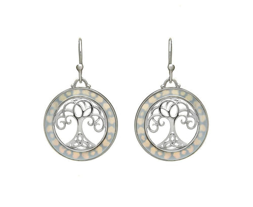 Celtic Tree of Life Mother of Pearl Earrings - Celtic Reader