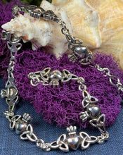 Load image into Gallery viewer, Lavena Celtic Knot Claddagh Bracelet in Sterling Silver
