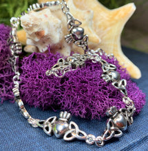 Load image into Gallery viewer, Lavena Celtic Knot Claddagh Bracelet in Sterling Silver
