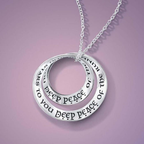 Deep Peace of the Running Wave To You - Double Mobius Necklace - Celtic Reader