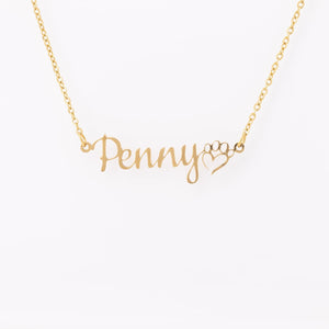 Dog Mom Necklace - just add your pet's name! - Celtic Reader