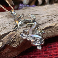 Load image into Gallery viewer, Bluefire Dragon Necklace in Sterling Silver

