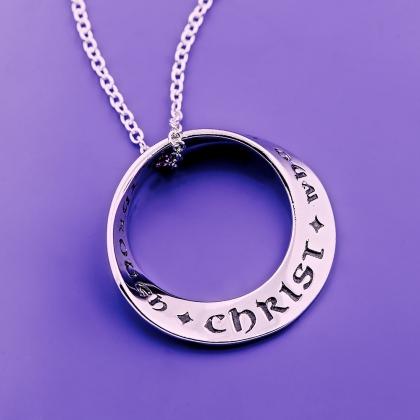 I Can Do All Things Through Christ - Mobius Necklace - Celtic Reader