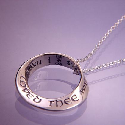 I Have Loved Thee with An Everlasting Love (Jeremiah) - Mobius Necklace - Celtic Reader