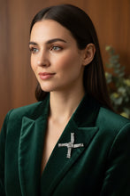 Load image into Gallery viewer, Ireland's Saint Brigid's Cross Brooch - Pewter
