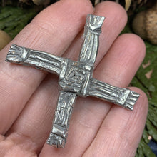 Load image into Gallery viewer, Ireland's Saint Brigid's Cross Brooch - Pewter
